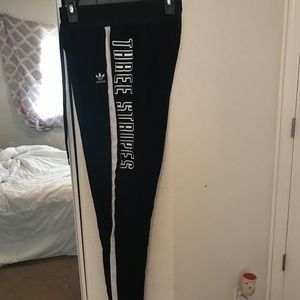 adidas three stripe joggers